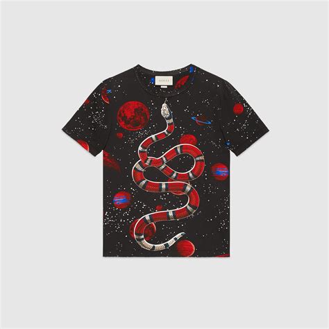 gucci snake in space t shirt|Gucci polo shirt snake.